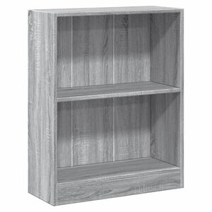 vidaXL Етажерка за книги, сив сонома, 60x24x76 см, инженерно дърво