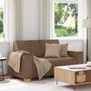 vidaXL Двуместен диван, кафяв, 160x78x84 см, плат