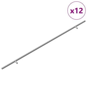 vidaXL Дръжка за шкаф 12 бр. Сребрист 800 mm Неръждаема стомана