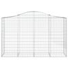 vidaXL Габионни кошници арка 10 бр 200x50x120/140см поцинковано желязо