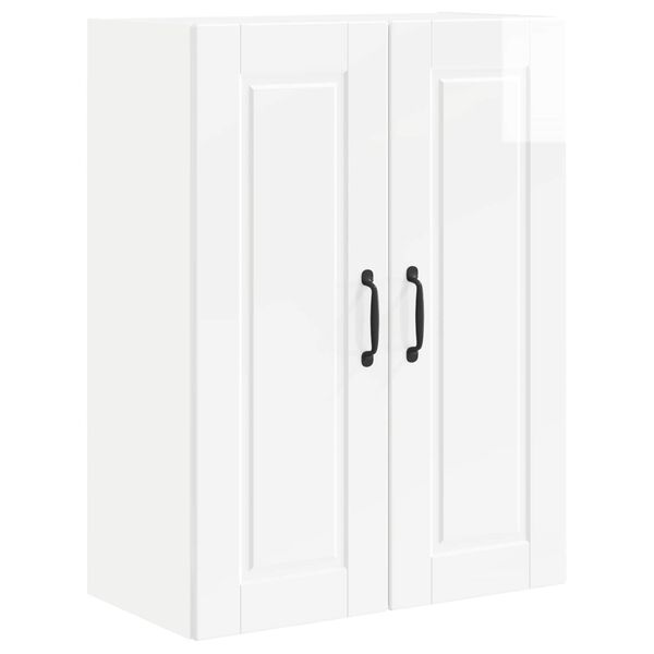 vidaXL Кухненски шкаф Лъскаво бяло 60 x 31 x 80 см Инженерно дърво