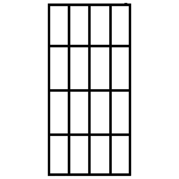 vidaXL Параван за баня, матирано закалено стъкло, 100x195 см