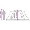 vidaXL Семейна куполна палатка, 6-местна, синя, водоустойчива