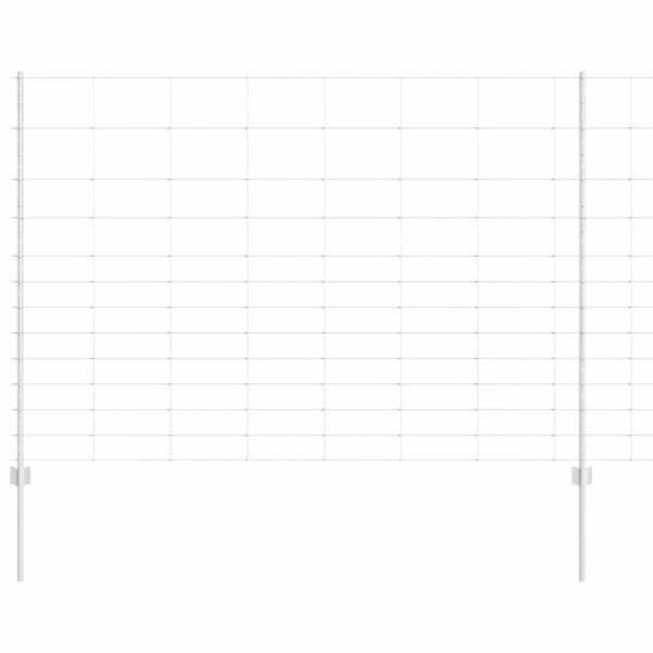 vidaXL Ограда с пост Сребрист 1,5 x 50 m Стомана