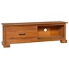vidaXL ТВ шкаф, 112x30x37 cм, тиково дърво масив