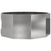 vidaXL Кашпа Сребрист 120 x 120 x 50 см Неръждаема стомана