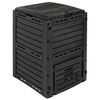 vidaXL Градински компостер Черно 59,5 x 60 x 81,5 см 280 l 100% ПП