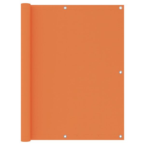 vidaXL Балконски параван, оранжев, 120x600 см, плат оксфорд