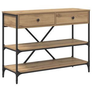 vidaXL Конзолна маса Кафяво 100 x 34,5 x 75 см Дърво