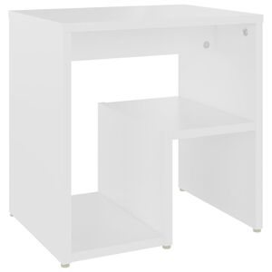 vidaXL Нощно шкафче, бяло, 40x30x40 см, инженерно дърво