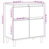 vidaXL Сайдборд, бетонно сив, 60x35x70 см, инженерно дърво