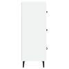 vidaXL Сайдборд, бял, 34,5x34x90 см, инженерно дърво