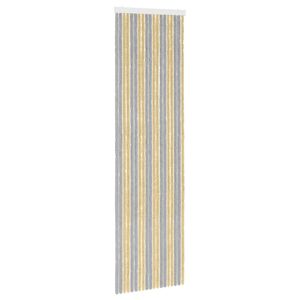 vidaXL Мрежа против насекоми Шенил Сив и бежов 56 x 200 cm 100% ПП