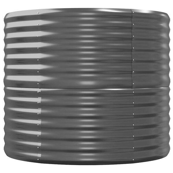 vidaXL Градинска повдигната леха поцинкована стомана антрацит