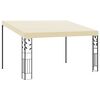 vidaXL Шатра за стенен монтаж, 4x3x2,5 м, кремава