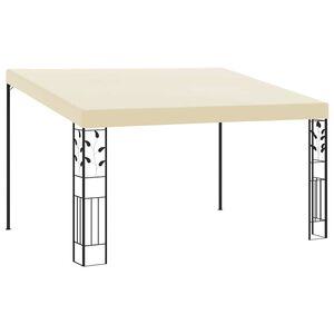 vidaXL Шатра за стенен монтаж, 4x3x2,5 м, кремава