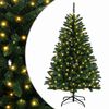 vidaXL Изкуствено коледно дърво с хингед 150 см 150 LED светодиода