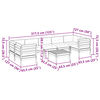 vidaXL Градински комплект диван с възглавници 8 части, импрегниран бор