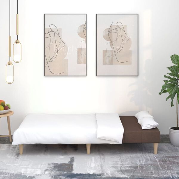 vidaXL 2-местно разтегателно канапе, таупе, текстил