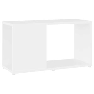 vidaXL ТВ шкаф, бял, 60x24x32 см, инженерно дърво