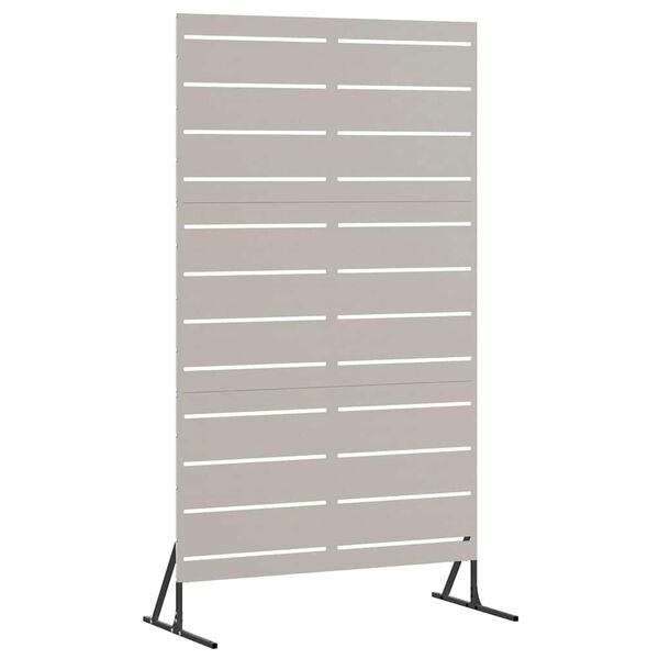 vidaXL Екран за уединение Сив 100 x 50 x 180 см Патинираща стомана