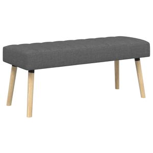 vidaXL Пейка с канали Тъмносиво 110 x 40 x 46 cm Текстил