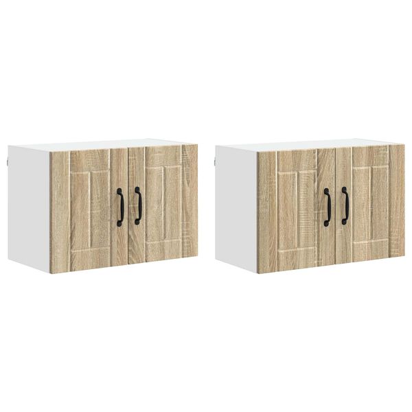 vidaXL Кухненски стени шкафове 2 pcs Сонома дъб 60 x 31 x 40 см