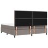 vidaXL Легло с пружинирана основа с матрак Таупе 200 x 200 cm текстил