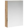 vidaXL Шкаф с огледало за баня Дъб Артизан 50 x 14,5 x 70 см