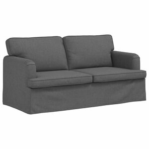 vidaXL Диван Тъмен сив 162 x 80 x 85 см текстил