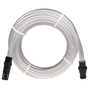 vidaXL Смукателен маркуч с PVC конектори прозрачен 1" 10 м PVC