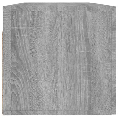vidaXL Стенен шкаф, сив сонома, 100x36,5x35 см, инженерно дърво