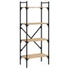 vidaXL Библиотека 4 рафта сонома дъб 56x31,5x138,5 см инженерно дърво