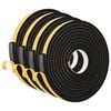 vidaXL Самоотлепваща се пяна лента 4 pcs Черно 20mm x 5m CR пяна