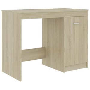 vidaXL Бюро, дъб сонома, 100x50x76 см, инженерно дърво