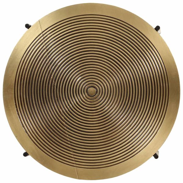 vidaXL Маси за кафе, 2 бр, Черно и месинг, Метал