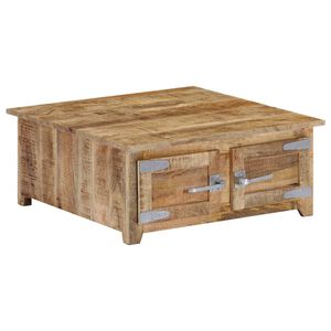vidaXL Маса за кафе, 70x70x30 см, мангово дърво масив