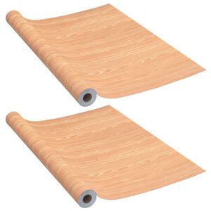 vidaXL Самозалепващо фолио за врати, 2 бр, клен, 210x90 см, PVC