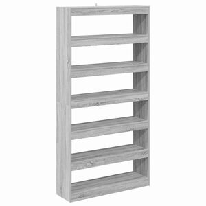 vidaXL Шкаф за книги 6 нива 100 x 30 x 198 см Инженерна дървесина