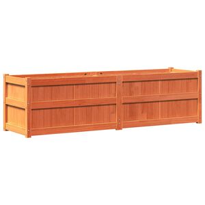 vidaXL Градински сандък восъчнокафяв 180x50x50 см борово дърво масив