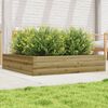 vidaXL Градинска кашпа, 110x110x23 см, импрегниран бор