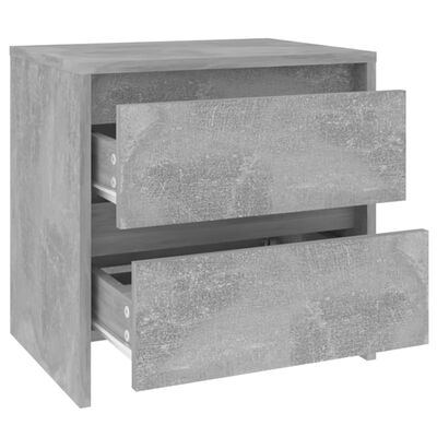 vidaXL Нощни шкафчета, 2 бр, бетонно сиви, 45x34,5x44,5 см, ПДЧ