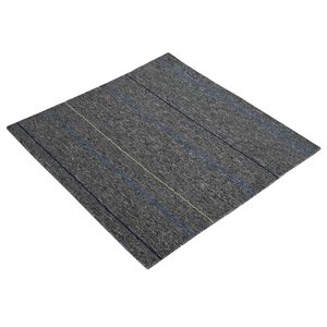 vidaXL Килимна плочка Средно сиво с ивици 50 x 50 cm 4 бр. ПП и Битум