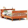 vidaXL Легло с етажерка за книги, без матрак, 150x200 см, бор масив
