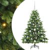 vidaXL С изкуствено коледно дърво с поставка Зелен 120 cm PE и PVC
