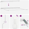 vidaXL Автоматично прибираща се тента с LED антрацит и бял 450x300 см