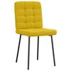 vidaXL Трапезни столове, 2 бр, жълти, кадифе