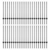 vidaXL Стълб за ограда. 44 pcs Сив 120 cm Стомана