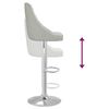 vidaXL Бар табуретки, 2 бр, светлосиви, текстил