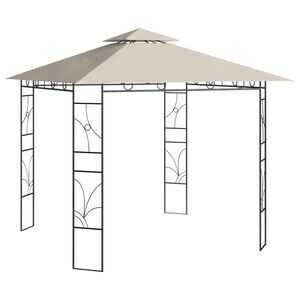 vidaXL Беседка, 3x3x2,7 м, кремава, 160 г/м&sup2;